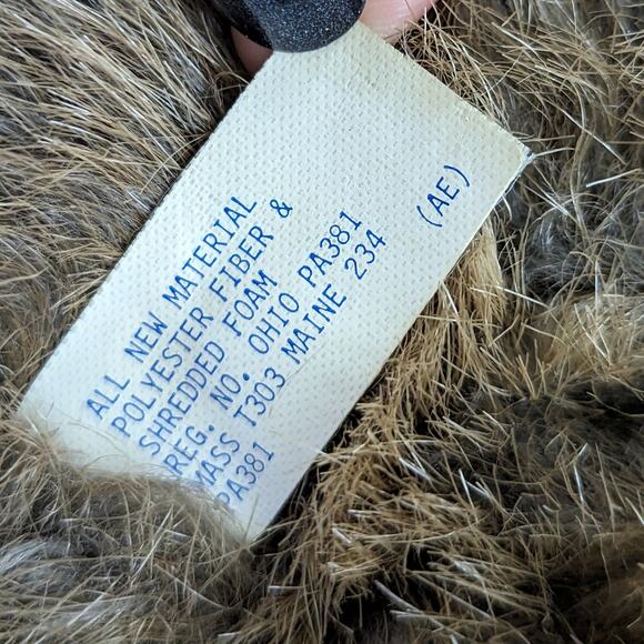 Vintage Dan-Dee Jumbo Brown Teddy Bear Plush 26" Huge Leather Nose Lovey VTG - Picture 9 of 10